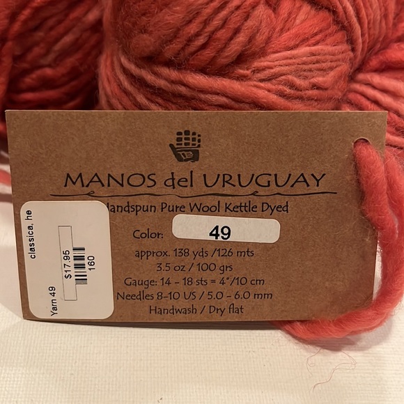 Handspun Pure Wool Kettle Dyed Manos del Uruguay color 49 - Picture 2 of 3